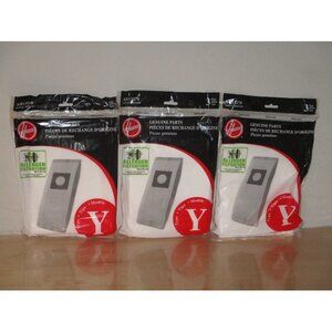 Hoover Vacuum Bags AH13270, Allergen Filtration Media Type Y Vacuum Bags 3-PK